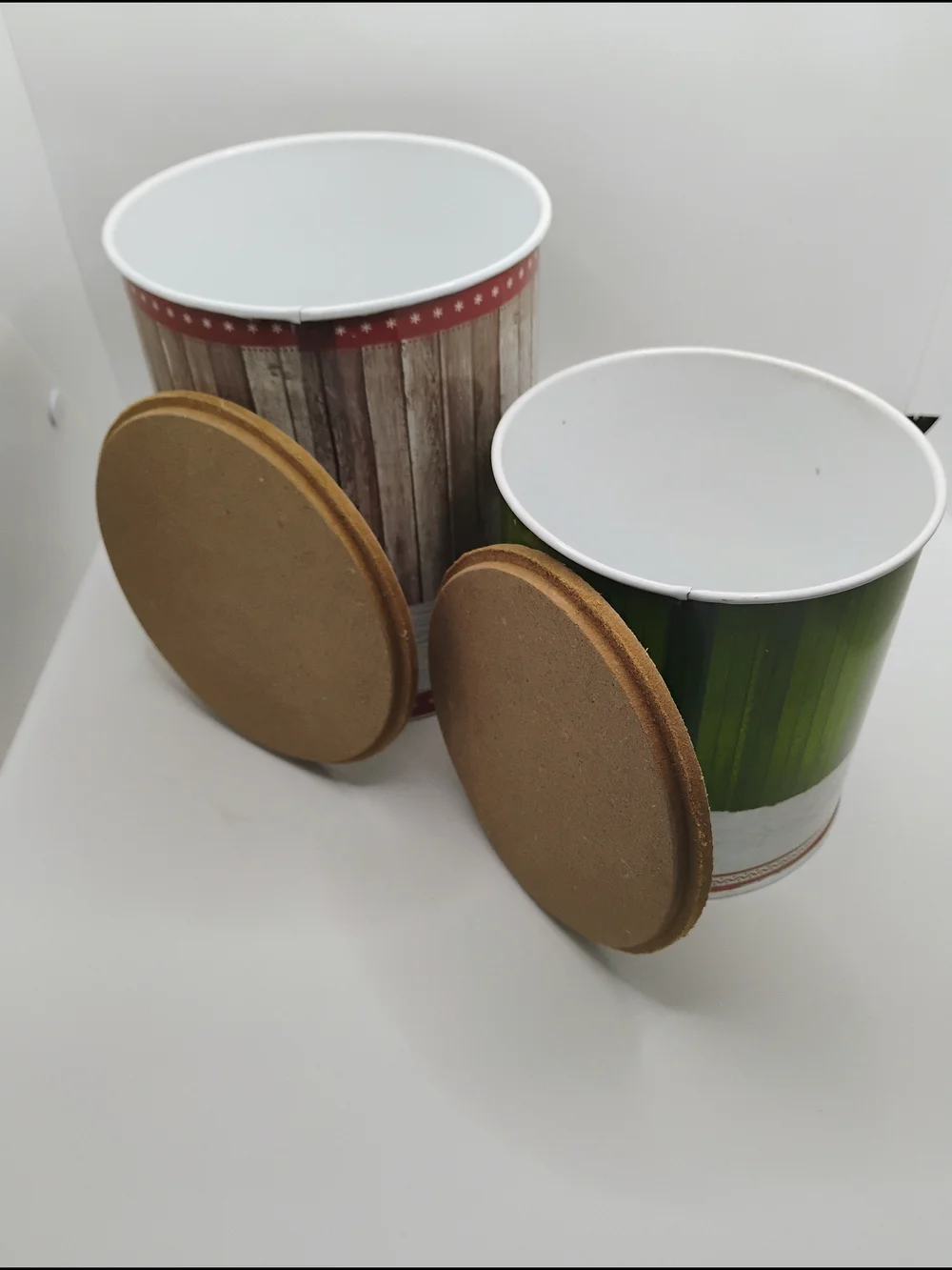 Holiday Decorative Storage Canister Set - Red & Green
